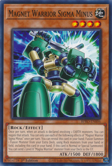 Magnet Warrior Sigma Minus - BPRO-EN006- Common  1