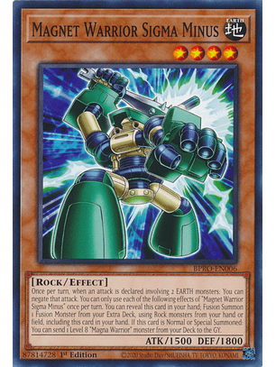 Magnet Warrior Sigma Minus - BPRO-EN006- Common 