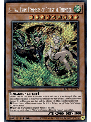 Shiina, Twin Tempests of Celestial Thunder - BPRO-EN027 - Secret Rare 
