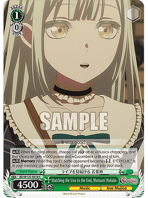 Watching the Live to the End, Mutsumi Wakaba - BD/W125-E018 C - Common