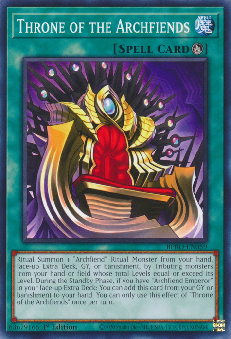 Throne of the Archfiends - BPRO-EN059 - Common  1