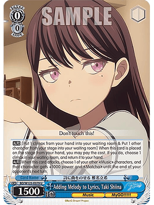 Adding Melody to Lyrics, Taki Shiina - BD/W125-E079 U - Uncommon 