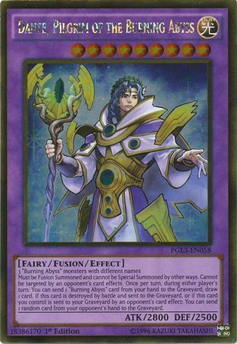 Dante, Pilgrim of the Burning Abyss - PGL3-EN058 - Gold Rare 