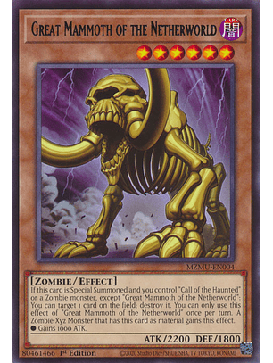 Great Mammoth of the Netherworld - MZMU-EN004 - Rare 