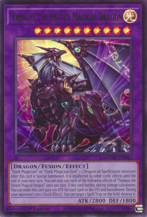 Timaeus the United Magical Dragon - MZMU-EN012 - Ultra Rare 1