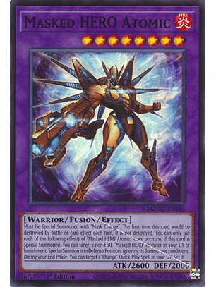 Masked HERO Atomic - MZMU-EN016 - Super Rare 