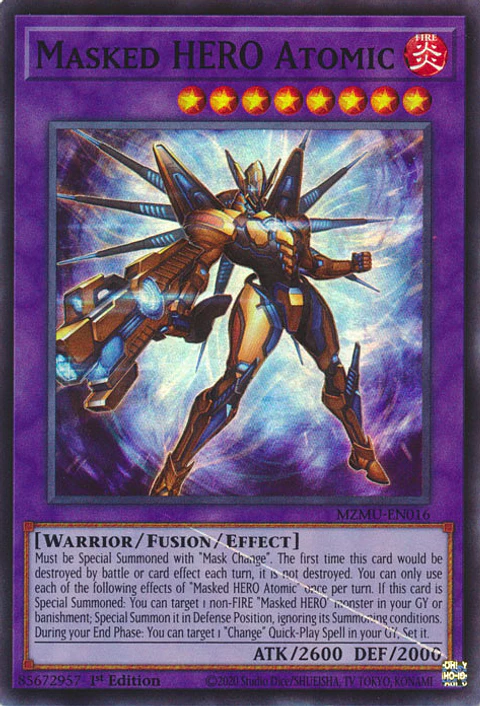 Masked HERO Atomic - MZMU-EN016 - Super Rare 