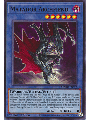 Matador Archfiend - MZMU-EN022 - Super Rare 