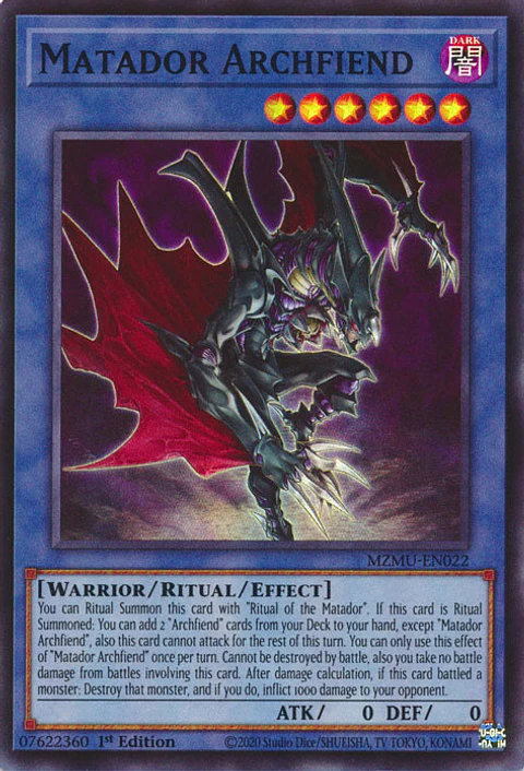 Matador Archfiend - MZMU-EN022 - Super Rare 