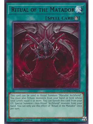 Ritual of the Matador - MZMU-EN024 - Rare