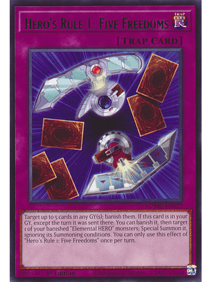 Hero's Rule 1: Five Freedoms - MZMU-EN027 - Rare 