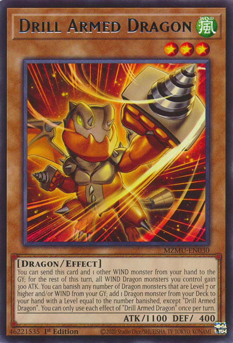 Drill Armed Dragon - MZMU-EN030 - Rare 