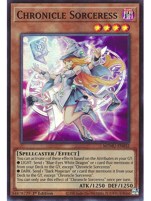 Chronicle Sorceress - MZMU-EN032 - Super Rare 