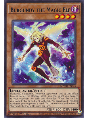 Burgundy the Magic Elf - MZMU-EN045 - Rare 