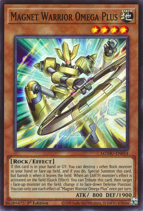 Magnet Warrior Omega Plus - MZMU-EN054 - Super Rare 