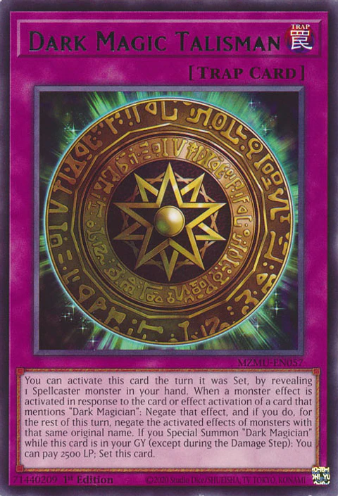 Dark Magic Talisman - MZMU-EN057 - Rare 