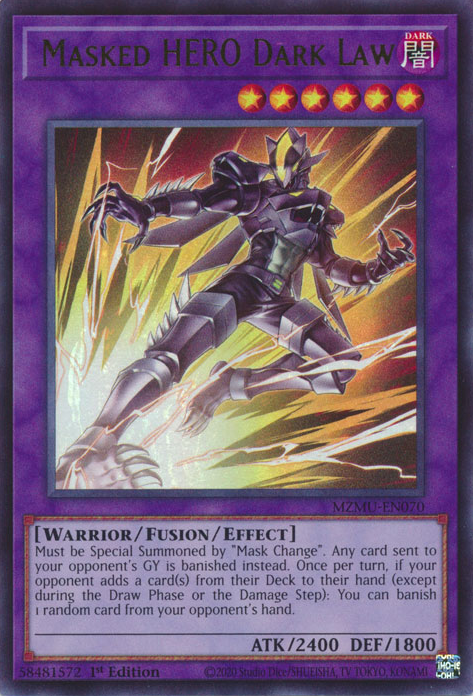 Masked HERO Dark Law - MZMU-EN070 - Ultra Rare  1