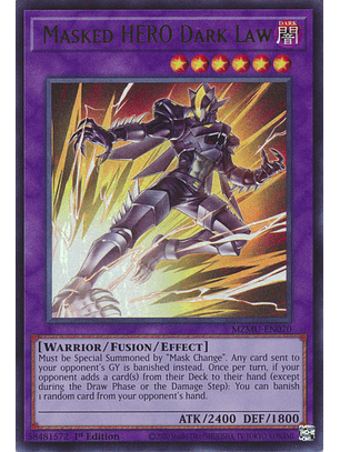Masked HERO Dark Law - MZMU-EN070 - Ultra Rare 
