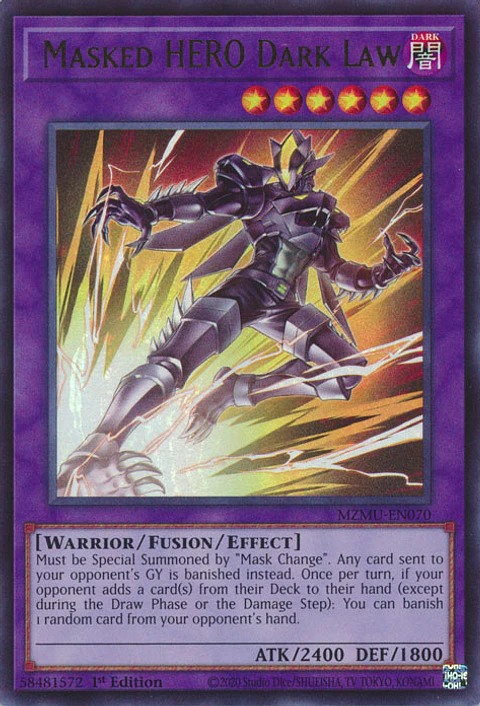 Masked HERO Dark Law - MZMU-EN070 - Ultra Rare 