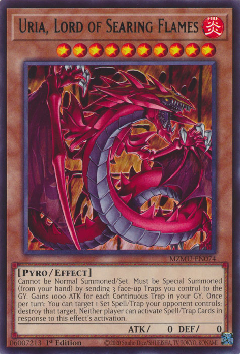 Uria, Lord of Searing Flames - MZMU-EN074 - Rare  1