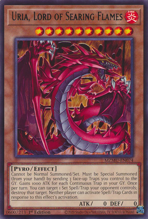 Uria, Lord of Searing Flames - MZMU-EN074 - Rare 