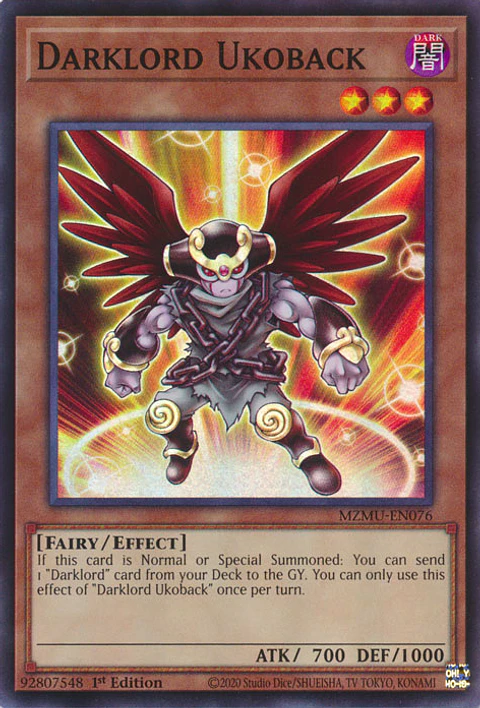 Darklord Ukoback - MZMU-EN076 - Super Rare 