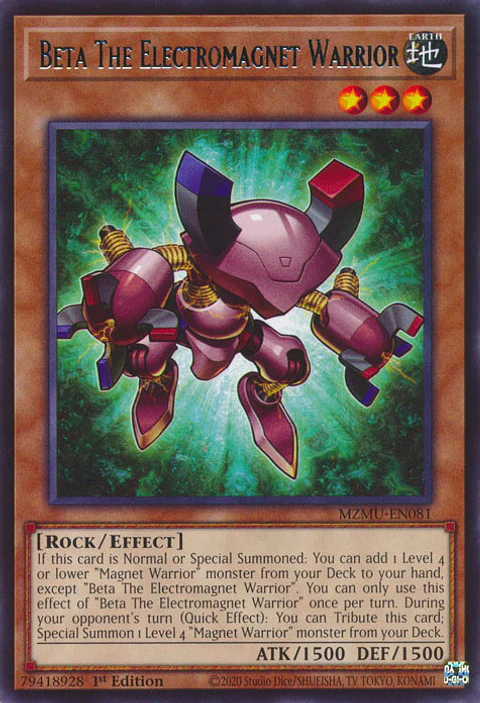 Beta The Electromagnet Warrior - MZMU-EN081 - Rare 