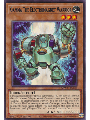 Gamma The Electromagnet Warrior - MZMU-EN082 - Rare 