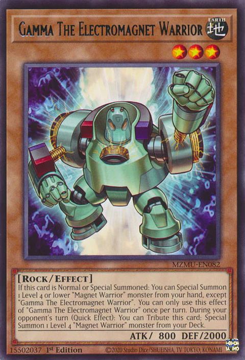 Gamma The Electromagnet Warrior - MZMU-EN082 - Rare 