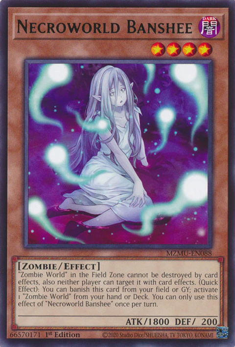 Necroworld Banshee - MZMU-EN088 - Rare 