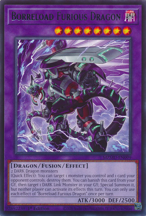 Borreload Furious Dragon - MZMU-EN099 - Rare 