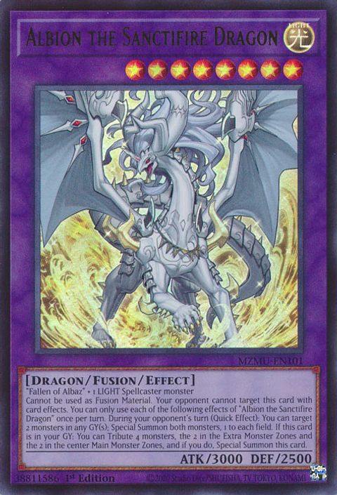 Albion the Sanctifire Dragon - MZMU-EN101 - Ultra Rare 