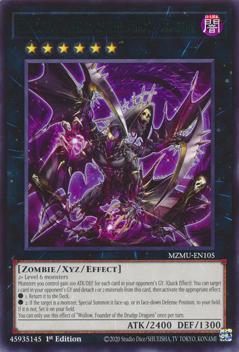 Wollow, Founder of the Drudge Dragons - MZMU-EN105 - Rare 