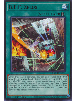 B.E.F. Zelos - MZMU-EN114 - Rare 