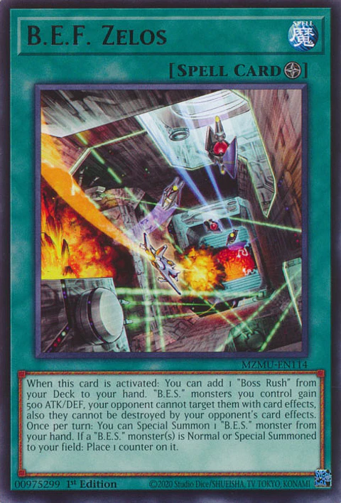 B.E.F. Zelos - MZMU-EN114 - Rare 