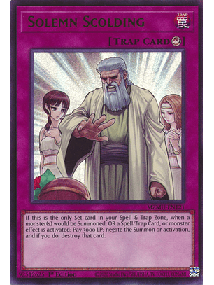 Solemn Scolding - MZMU-EN121 - Ultra Rare 