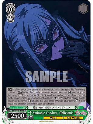 Amicable Conduct, Oblivionis - BD/W125-E005 R - Rare