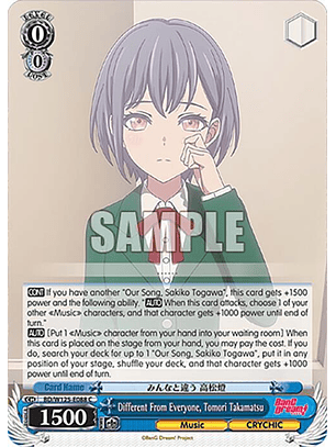 Different From Everyone, Tomori Takamatsu - BD/W125-E088 C - Common