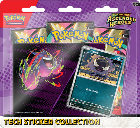 Pokemon TCG: Mega Evolution - Ascended Heroes Tech Sticker Collection - Gastly