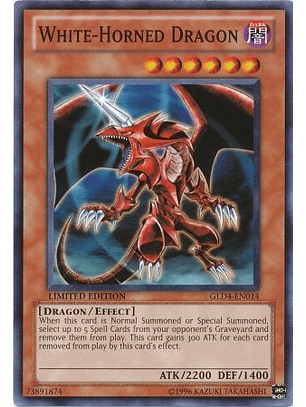 White-Horned Dragon - GLD4-EN014 - Common
