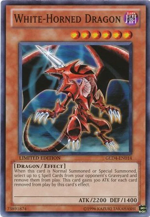 White-Horned Dragon - GLD4-EN014 - Common