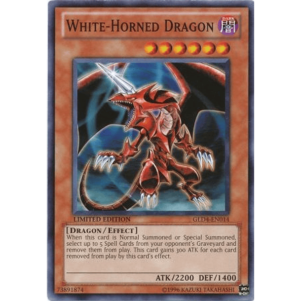 White-Horned Dragon - GLD4-EN014 - Common