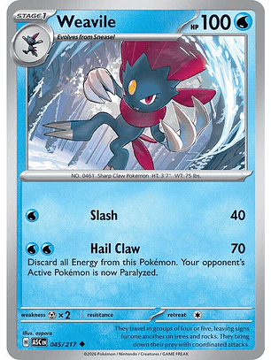 Weavile - 045/217 - ASC 