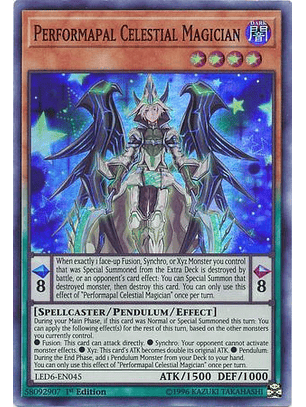 Performapal Celestial Magician - LED6-EN045 - Super Rare 