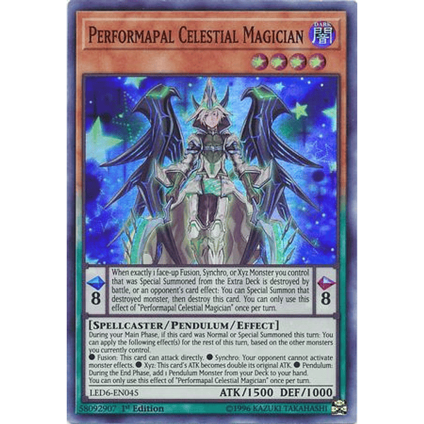 Performapal Celestial Magician - LED6-EN045 - Super Rare 