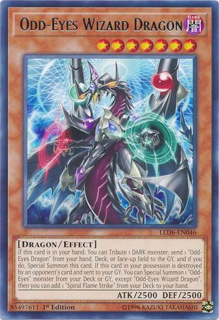 Odd-Eyes Wizard Dragon - LED6-EN046 - Rare 1
