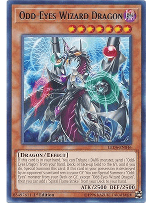 Odd-Eyes Wizard Dragon - LED6-EN046 - Rare