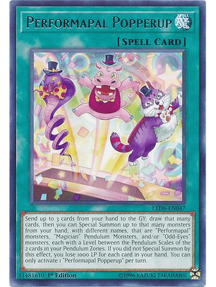 Performapal Popperup - LED6-EN047 - Rare 