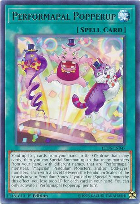 Performapal Popperup - LED6-EN047 - Rare 