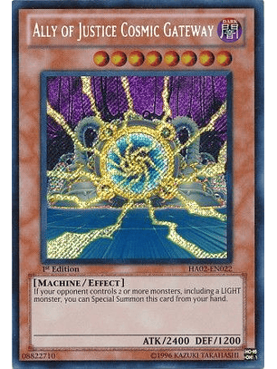 Ally of Justice Cosmic Gateway - HA02-EN022 - Secret Rare